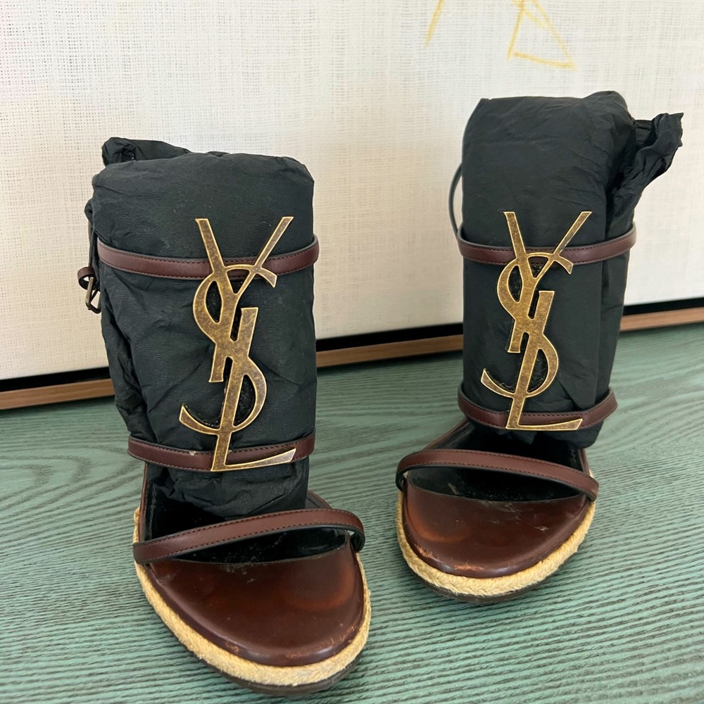 Yves Saint Laurent Espadrilles.  Gorgeous YSL wedge espadrilles. Size 36